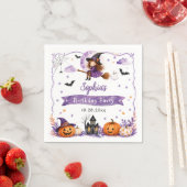 Süßer Wasserfarben-Halloween-Geburtstag Serviette (Beispiel)