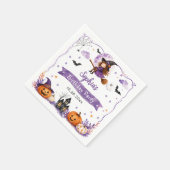 Süßer Wasserfarben-Halloween-Geburtstag Serviette (Ecke)
