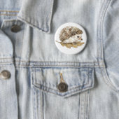 Süßer Wasserfarben-Igel-Waldtier-Knopf Button (Beispiel)
