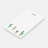 Süßer Wasserfarben-Kaktus Post-it Klebezettel (angewinkelt)