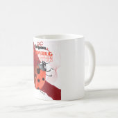 Süßer Wasserfarben-Marienkäfer-Sticker mit arabisc Kaffeetasse (VorderseiteRechts)