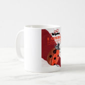 Süßer Wasserfarben-Marienkäfer-Sticker mit arabisc Kaffeetasse (Vorderseite Links)