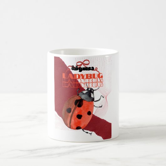 Süßer Wasserfarben-Marienkäfer-Sticker mit arabisc Kaffeetasse (Mittel)