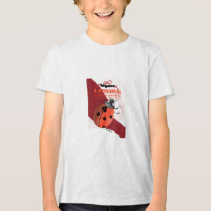 Süßer Wasserfarben-Marienkäfer-Sticker mit arabisc Tri-Blend Shirt