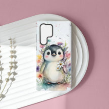 Süßer Wasserfarben Pinguin