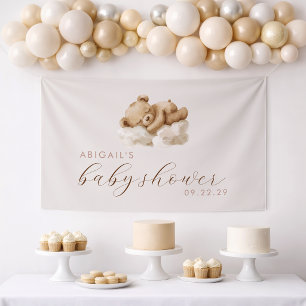 Süßer Wasserfarben-Teddybär-Baby-Shower Banner