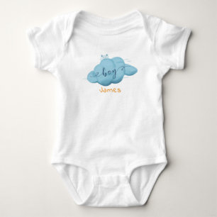 Süßer Wasserfarben-Wolken-Baby-Boy-Body Baby Strampler