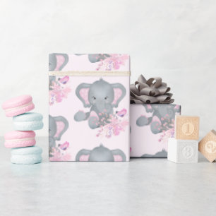 Süßer Wasserfarbenelefant Geschenkpapier