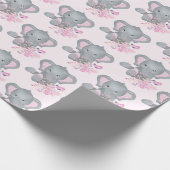 Süßer Wasserfarbenelefant Geschenkpapier (Ecke)