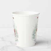 Süßer Wasserfarbener Eisbär Winter Pappbecher (Rechts)