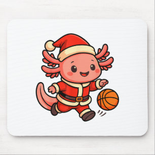 Süßer Weihnachts Axolotl Basketballspieler Weihnac Mousepad