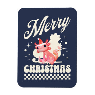 Süßer Weihnachts Axolotl Frohe Weihnachten Magnet