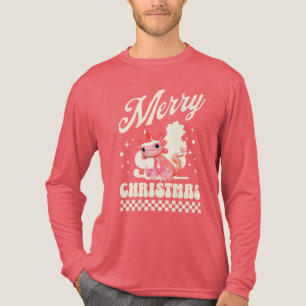 Süßer Weihnachts Axolotl Frohe Weihnachten Tri-Blend Shirt