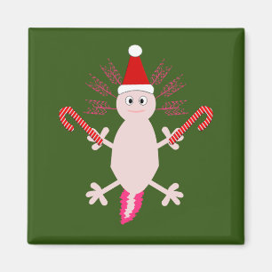 Süßer Weihnachts Axolotl Magnet