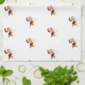 Süßer Weihnachts-Beagle Geschirrtuch (Gefaltet)