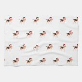 Süßer Weihnachts-Beagle Geschirrtuch (Horizontal)