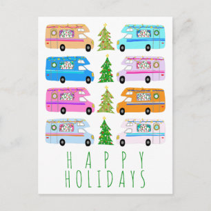 Süßer Weihnachts-Camper Vintage-Motorhomes RV Weih Postkarte