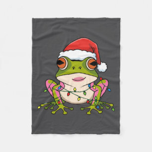 Süßer Weihnachts-Coqui-Frosch _ Urlaub Puerto Rico Fleecedecke