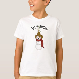 Süßer Weihnachts-Cowboy-Schneemann T-Shirt