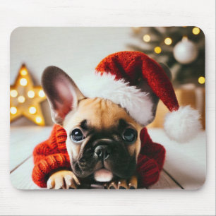 Süßer Weihnachts-French-Bulldogge Mousepad