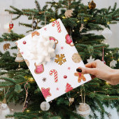 Süßer Weihnachts-Gingerbread-Keks Geschenkpapier Set