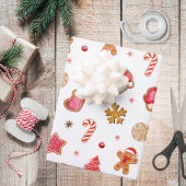 Süßer Weihnachts-Gingerbread-Keks Geschenkpapier Set