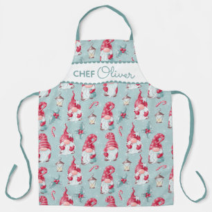 Süßer Weihnachts-Gnom-Bäcker-Chef Individueller Na Schürze