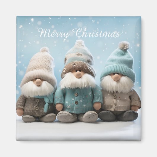 Süßer Weihnachts-Gnom-Magnet Magnet (Vorne)