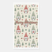 Süßer Weihnachts-Gnom Skandinavisch Serviette (Vorderseite)