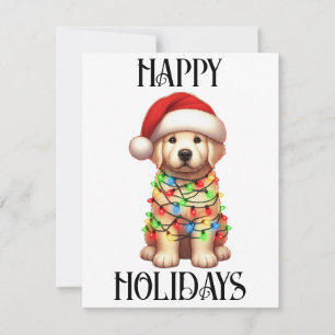Süßer Weihnachts-Golden-Retriever Feiertagskarte