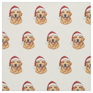 Süßer Weihnachts-Golden-Retriever-Hund mit Santa-H Stoff