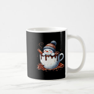 Süßer Weihnachts-Heißer Schokoladen-Schneemann Kaffeetasse