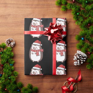 Süßer Weihnachts-Igel-Feiertag Geschenkpapier