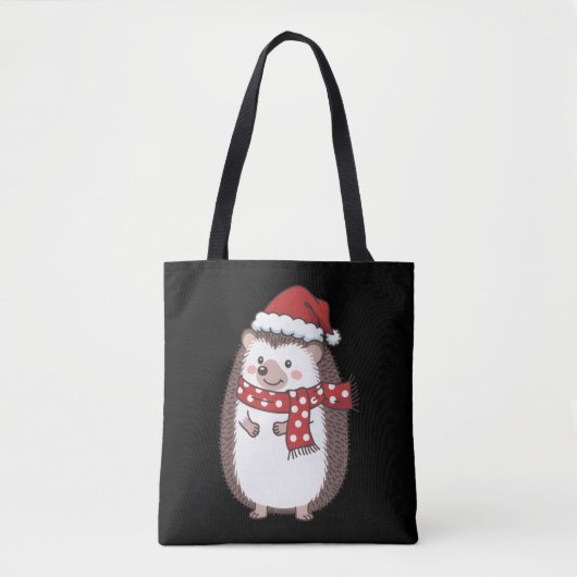 Süßer Weihnachts-Igel-Feiertag Tasche (Vorderseite)