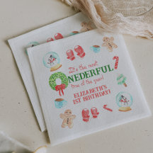 Süßer Weihnachts-ONEDERFULER-erster Geburtstag