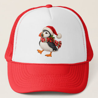 Süßer Weihnachts-Papageientaucher-Santa-Festivus-V Truckerkappe