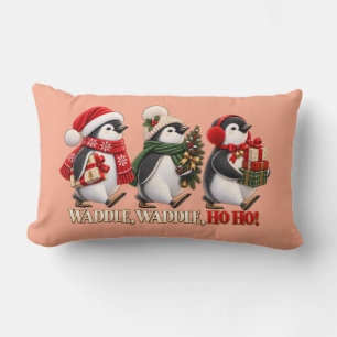 Süßer Weihnachts-Pinguin-Watschel-Ho-Ho Lendenkissen