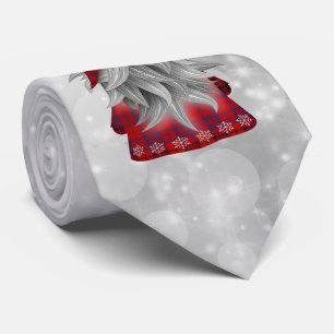 Süßer Weihnachts-Plaid-Gnom Krawatte