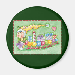 Süßer Weihnachts-Raupen-Zug mit Geschenken Magnet