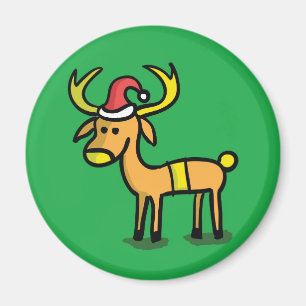 Süßer Weihnachts-Rentier-Cartoon-Magnet Magnet