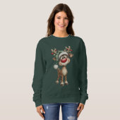 Süßer Weihnachts-Rentier-Pullover Sweatshirt (Vorne ganz)