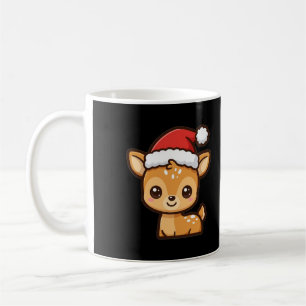 Süßer Weihnachts-Santa-Rehkitz Kaffeetasse