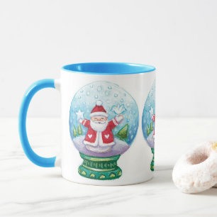 Süßer Weihnachts-Schneeball Santa Claus, Stern, Vo Tasse
