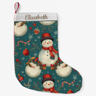 Süßer Weihnachts-Schneemann Kleiner Weihnachtsstrumpf