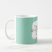 Süßer Weihnachts-Schneemann Mint Kaffeetasse (Links)