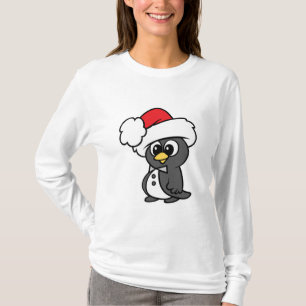 Süßer Weihnachts-Smoking-Pinguin T-Shirt