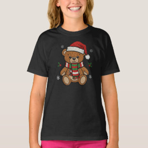 Süßer Weihnachts-Teddybär-Feiertag Kinder- T-Shirt