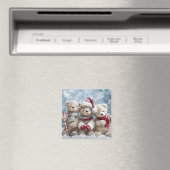 Süßer Weihnachts-Teddybär-Magnet Magnet (In Situ (Geschirrspüler))