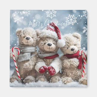 Süßer Weihnachts-Teddybär-Magnet Magnet