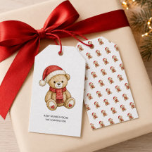 Süßer Weihnachts-Wasserfarben-Roter Teddybär